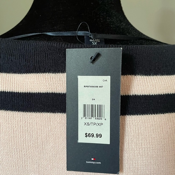 NWT Tommy Hilfiger Striped Rib Knit Sweater (XS) - Picture 9 of 10
